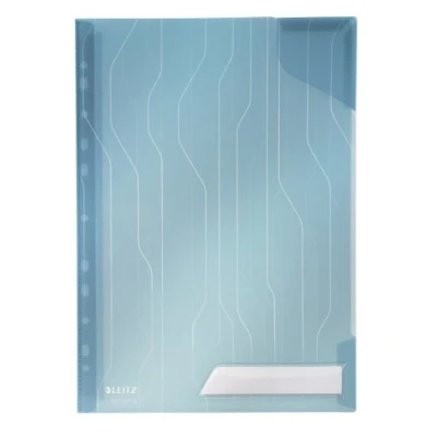 Imagen de Leitz Dossier Combifile A4, Azul Transparente Mate, Abertura Superior Izquierda, Polipropileno de 200 Micras, Pack 5, 47260035