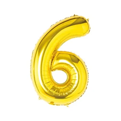 Imagen de Super Mundo Globos de Cumpleaños 6 Dorado,45 CM Globo 6,Globo Numero Cumpleaños,Decoracion Niñas Numeros para Fiestas(Numero 6,Dorado,45 cm)