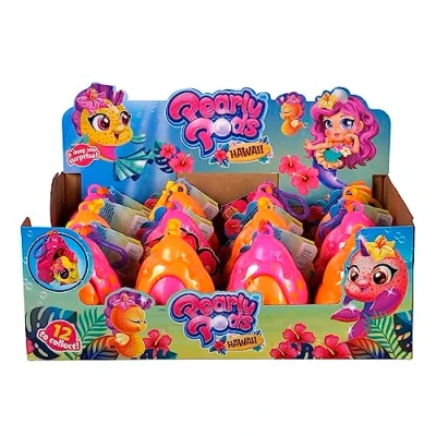 Imagen de Simba Pearly Pods Hawaii, 12 Modelos Surtidos, Solo se Entrega un artículo, Figuras de Peluche con Purpurina, 8 cm, Sirena RARA Perla, en Concha Colgante, a Partir 3 años