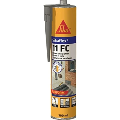 Imagen de Sika Adhesivo y sellador Sikaflex 11 FC Purform Hormigón Gris Apto para materiales de construcción comunes Sin disolventes bajas emisiones 300 ml