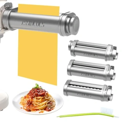 Imagen de accesorio para pasta Bosch MUM5 Mum4, de acero inoxidable SUS304, rodillo inoxidable, espaguetis fettuccine, compatible con robot cocina MUM4 y