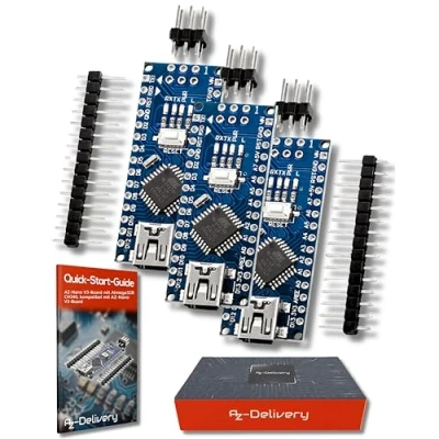 Imagen de AZDelivery 3 pcs AZ Nano V3 Board con Atmega328 CH340 E Book Incluido!