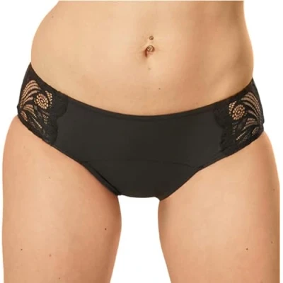 Imagen de Nana Braga Menstrual lavable Flujo abundante Absorción superior para una protección integral, día y noche Negro Corte Hipster, L
