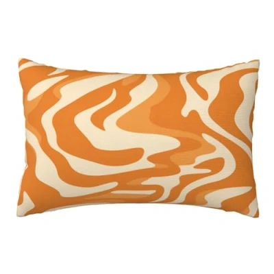 Imagen de Funda Cojin 30x50 cm Fundas Cojines Raya 2 Piezas, Naranja Decorativos, Rectangular de Cojines, Sofa Almohada, Sala Estar Dormitorio Decoracion Hogar,S304