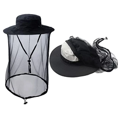 Imagen de ZffXH Mosquito Fly Head Net Hat Netting Fishing Cap Bee Apicultura Velos Sombreros para Hombres y Mujeres