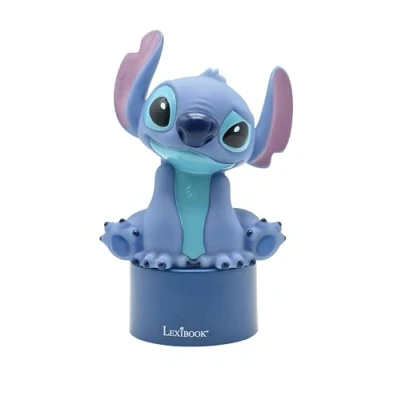 Imagen de LEXIBOOK, Disney Stitch, Luz nocturna con altavoz, Cambio de color, suave, Funciona pilas, Azul, NS01D
