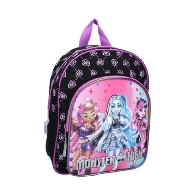 Imagen de mybagstory Monster High mochila infantil para niños y guarderías, primaria, niña, talla 30 cm, tirantes ajustables, idea de regalo, Violeta, Enfant