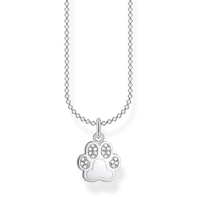 Imagen de THOMAS SABO Collar para mujer de plata ley 925 con diseño huella pata, 38 45 cm longitud