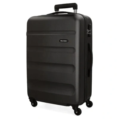 Imagen de Roll Road Flex Maleta Grande Negro 51x74x28 cms Rígida ABS Cierre combinación 91L 3,8Kgs 4 Ruedas