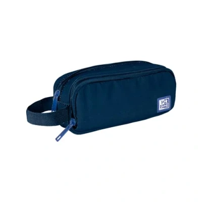 Imagen de Oxford B Smart, Estuche Escolar 3 Compartimentos, Goma Elástica, Material Reciclado RPET, Color Azul Marino