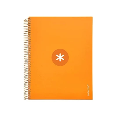 Imagen de Cuaderno espiral liderpapel a4 micro antartik tapa forrada120h 100 gr horizontal 5 banda4 taladros color mostaza