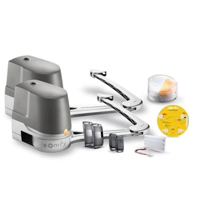 Imagen de Somfy 2401288 Evolvia Star, Motor Para Cancela Batiente, Puertas De 4M2 Por Hoja, Incluye 2 Mandos A Distancia Garaje