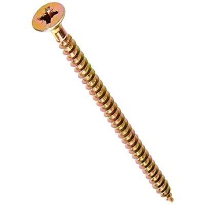 Imagen de Forgefix MPS580Y Tornillo Multiusos Compatible con Pozi CSK ST ZYP 5,0 x 80 mm, Caja de 100, Zinc, 5.0 80mm