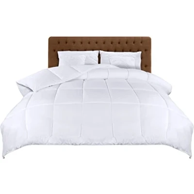 Imagen de Utopia Bedding Edredón Acolchado 220x260 cm, Edredon Cama 160/180, Relleno Nórdico 200 gr/m² en 100% Microfibra (Blanco)
