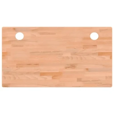 Imagen de vidaXL Tablero de Escritorio, Superficie Mesa, Mesa Comedor Trabajo, para Oficina, Madera Maciza Haya 110X60X2,5 cm