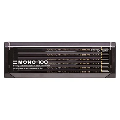 Imagen de Tombow MONO 100 Estuche con 12 Lápices Premium Lapiz de Grafito B