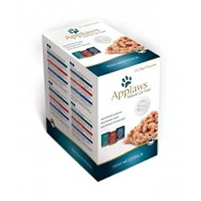 Imagen de Applaws Comida Húmeda para Gatos 100% Natural Multipack de Selección Pescado en Caldo Adultos 12 Sobres 70g