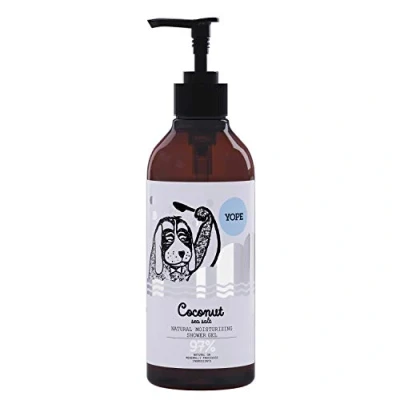 Imagen de YOPE Gel de Ducha Glicerina vegetal Vitaminas Minerales Dulce fragancia Hidratante Nutritivo Para pieles secas 97% Ingredientes naturales Vegan formula Coco y sal marina 400ml