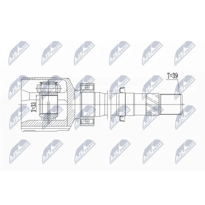 Imagen de NTY NPW RE 076 Junta Homocinética Caja de cambios manual Eje delantero, derecha
