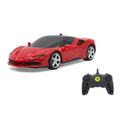 Imagen de JAMARA 403124 Ferrari SF90 Stradale 2,4 GHz 1:24 Licencia Oficial, hasta 1 Hora de Viaje a Unos 9 km/h, Detalles Perfectamente recreados, Acabado, Color Rojo