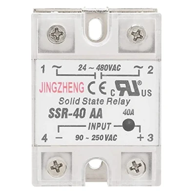 Imagen de Relé de estado sólido AC SSR 40AA Módulo industrial semiconductor monofásico 40A Entrada 90 250V salida 24 480V