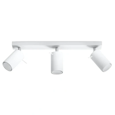 Imagen de SOLLUX lighting Ring 3 Plafón Diseño Minimalista Y Moderno, Brazo Ajustable Dirección De La Luz Bombilla GU10 Reemplazable, x 40 W Acero, Blanco, 45 6 16 cm