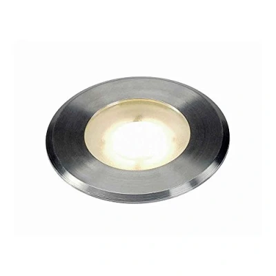 Imagen de Slv acero Inoxidable luminaria empotrable DASAR Flat 80 / Foco led para terraza, jardín, lámpara de Suelo Exteriores IP67 3000K 140lm 125 Grados, 3.5 W