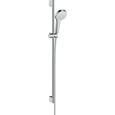 Imagen de Hansgrohe 26572400 Croma Select S 110 Vario set de ducha, 0,90m, 3 tipos chorro, blanco/cromo