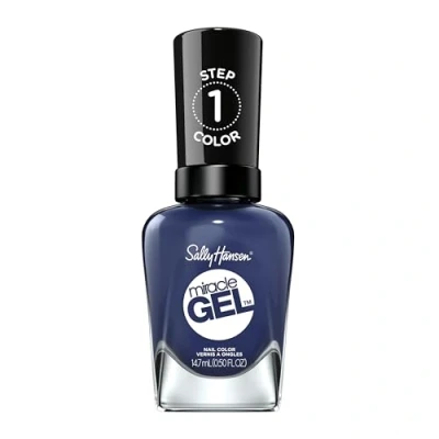Imagen de Sally Hansen Nail Polish Miracle Gel 445 Midnight Mood Żelowy lakier do paznokci bez konieczności użycia lampy UV/LED 14.7ml
