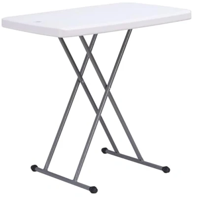 Imagen de LANTUS Mesa Plegable portatil Accesorios Camping Plegables Auxiliar Mesas auxiliares 76 * 50 74 cm (Blanco)
