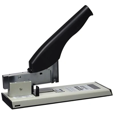 Imagen de Leitz Petrus 44737 Grapadora de Gruesos y Especiales Modelo 1600, Color Gris/Negro, 100 hojas