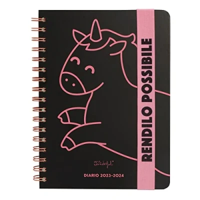Imagen de Mr. Wonderful Agenda Escolar Wonder 2023 2024 Semanal Negro Hazlo posible