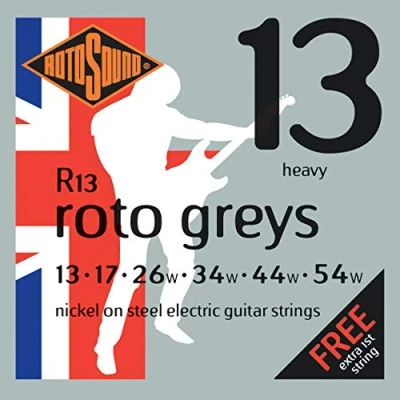 Imagen de Rotosound R13 Juego de cuerdas para guitarra eléctrica níquel, 13 17 26 34 44 54