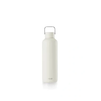 Imagen de EQUA Botella de agua con aislamiento doble pared, acero inoxidable, 24 horas fría o caliente hasta 12 horas, sin BPA, a prueba fugas, duradera, multifuncional (Off White, 600 ml)