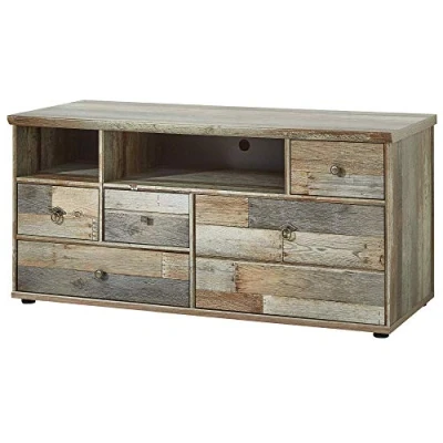 Imagen de Stella Trading Bonanza Mueble para TV con Aspecto Deriva, Madera Flotante de imitación, Tablero bajo 130 x 61 cm