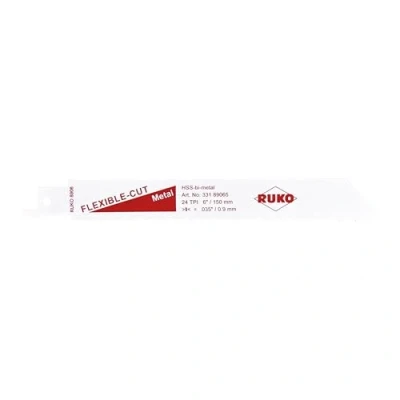 Imagen de Ruko 33189065 Pack de 5 sierras sable bimetal con vástago universal 1/2&quot;, para metal, 150 mm (equivalencia Bosch S 922 AF)