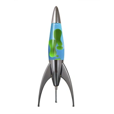 Imagen de Mathmos lámpara de lava Telstar Rocket (Azul/Verde)