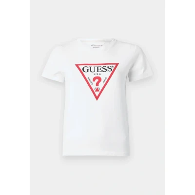Imagen de Guess Jeans SLIM Iconic Camiseta estampada, Mujer, Talla: Medium, Pure white