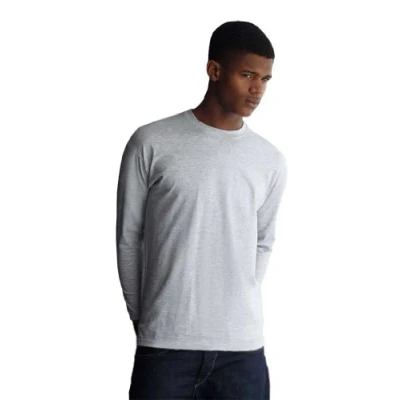 Imagen de Fruit of the Loom Camiseta de Manga Larga Modelo Original para Hombre (3XL) (Gris)