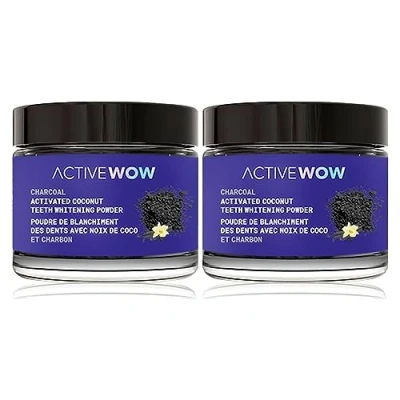 Imagen de Active Wow Toothpaste Whitening Charcoal Powder Vanilla 0.7 oz (20 g)