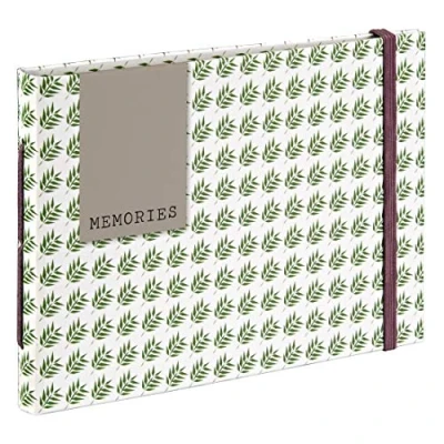 Imagen de Hama Fern marrón, verde, blanco álbum de fotos y protège page álbumes protèges (180 mm, 130 color blanco, 11 x 15 cm, 20 hojas, 1 pieza (S))