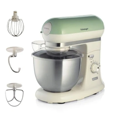 Imagen de Robot amasador Ariete 1588/04 Vintage, 2400 W, 5.5 L, 7 velocidades, Verde