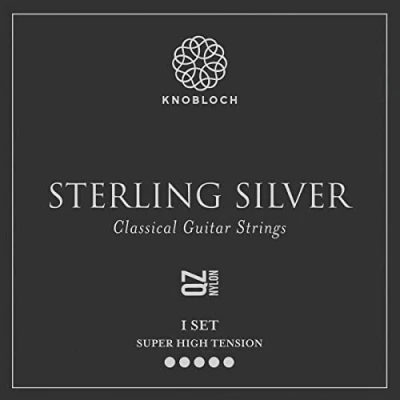 Imagen de KNOBLOCH STRINGS cuerdas de Guitarra Española 600SSQ Sterling Silver Tensión Super Alta 37.5 Bajos Cálidos Agudos Suaves Sonido Potente y Dulce Juego para Flamenca Clásica