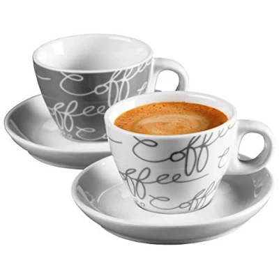 Imagen de Ritzenhoff &amp; Breker Taza de Espresso, Porcelana, Gris, 2 Stück (1er Pack), 4