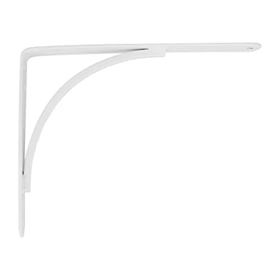 Imagen de Amig Palomilla para estanterías de Pared Escuadra metálica baldas Ángulo estantes Soporte estantería Acero Color Blanco Medida: 200x150 mm Peso máx. Recomendado: 75 Kg
