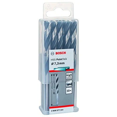 Imagen de Bosch Professional 10 brocas helicoidales HSS PointTeQ, para metal, 7.3 x 69 109 mm, accesorio de taladro
