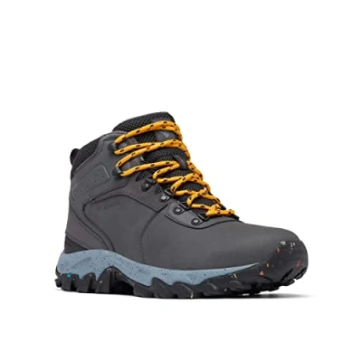 Imagen de Columbia Newton Ridge WP Omniheat II Zapatillas de senderismo, Hombre, Talla: 40, Dark grey/raw honey Zapatos