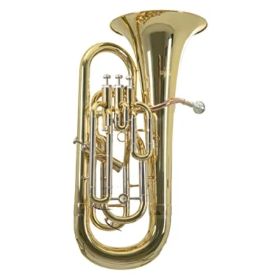 Imagen de Roy Benson Bb Euphonium EP 302 (Instrumento de viento profesional, con tudel latón dorado, correderas exteriores alpaca, válvulas acero inoxidable, estuche forma cómoda)