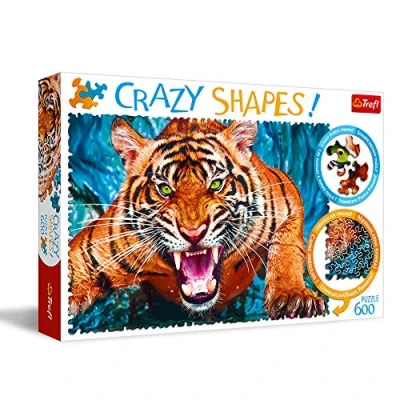 Imagen de Trefl in Auge mit einem Tiger de 600 Piezas, Crazy Shapes, Adultos y niños a Partir 10 años Puzzle, Color Ojo con Tigre (11110)