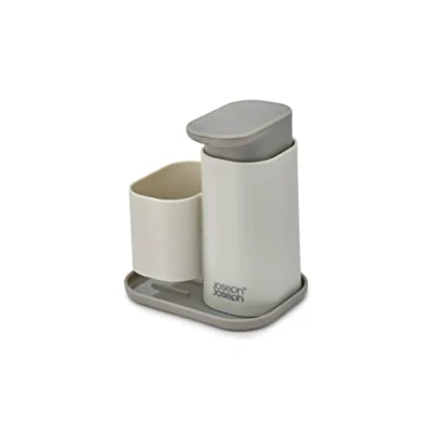 Imagen de Joseph Duo Dispensador Jabón Cocina con Soporte para Esponja, Organizador y Almacenaje Fregadero Cocina, Gris